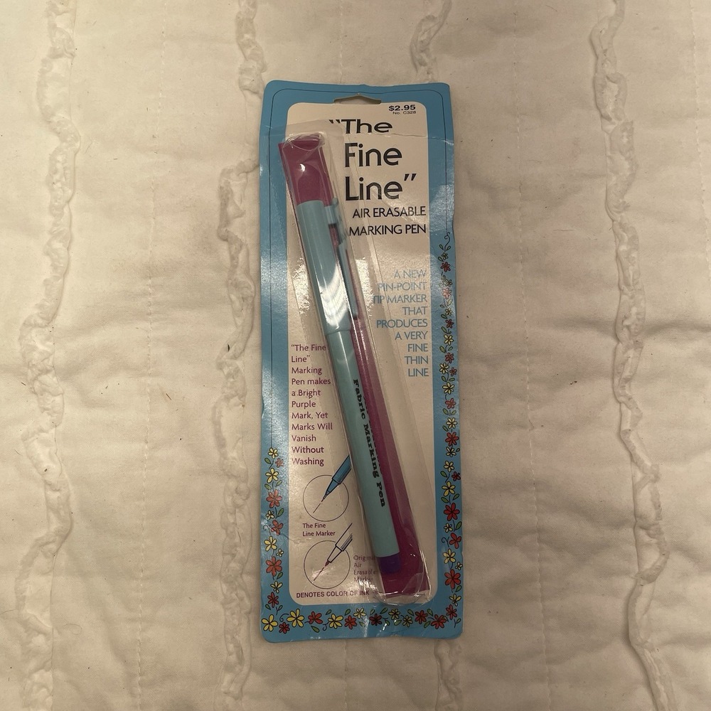 Vintage Collins "The Fine Line" Marking Pen Air Erasable Very Fine Thin Line NEW